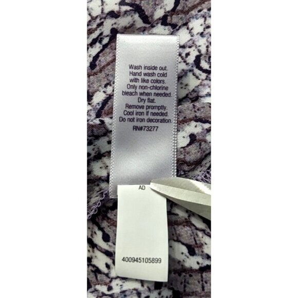 NWT JENNIFER LOPEZ Purple Sheer Snakeskin Cold Shoulder Top w/ Crystals Size XSP - Picture 6 of 9